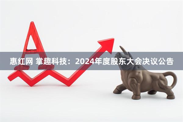 惠红网 掌趣科技：2024年度股东大会决议公告